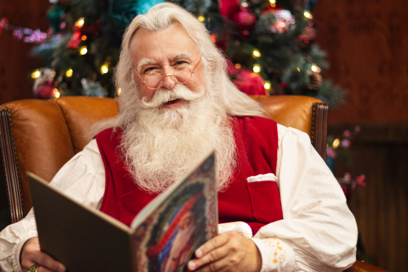 SMU Lyle Alumn Joel Largone as NorthPark Mall Santa in Dallas, Texas