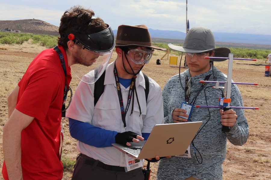 David Berberian with Mustang Rocketry at Spaceport America Cup Competition